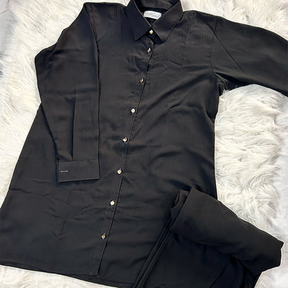 Solid Co Ord Set Black