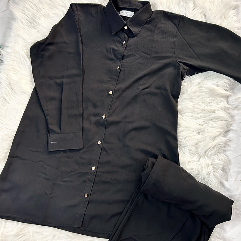 Solid Co Ord Set Black