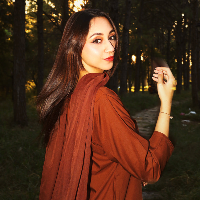 Unmixed Brown | Farshi Shalwar Kameez